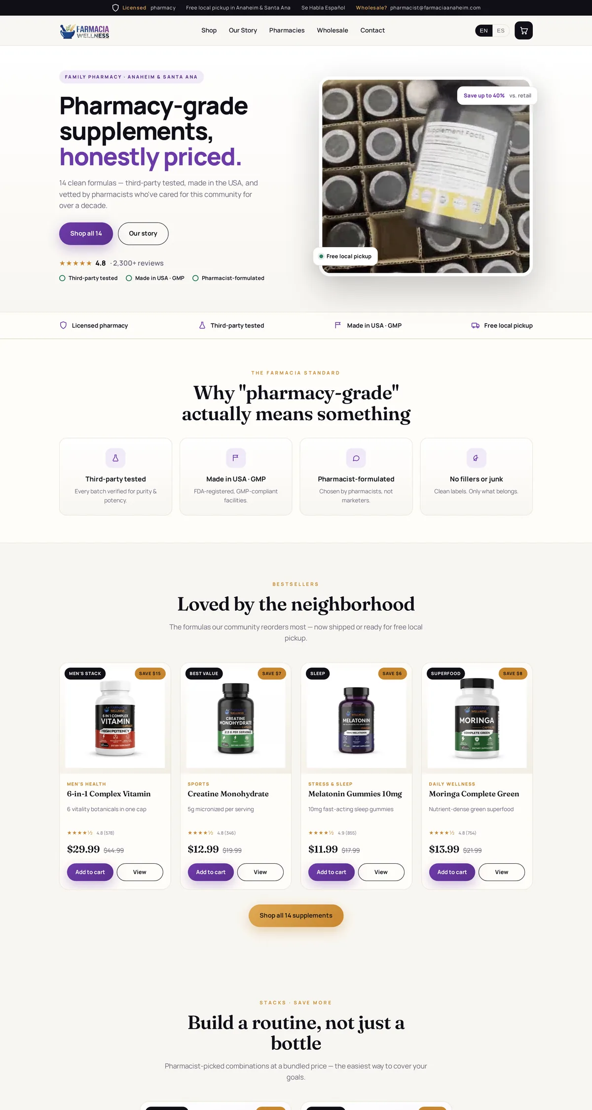 Farmacia Wellness, full page